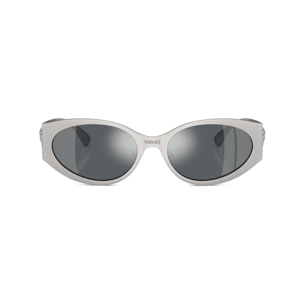 logo-plaque oval-frame sunglasses