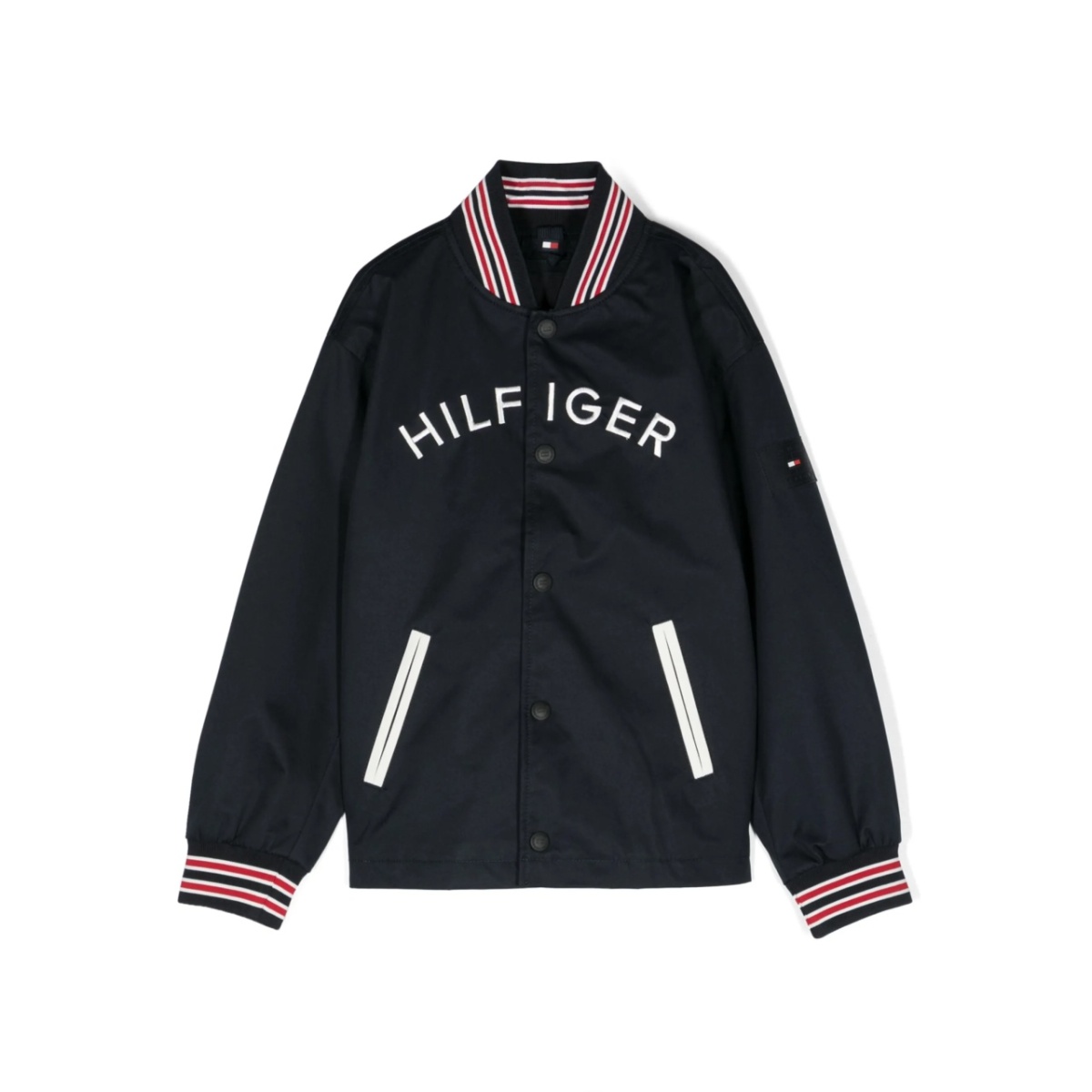 logo-print bomber jacket