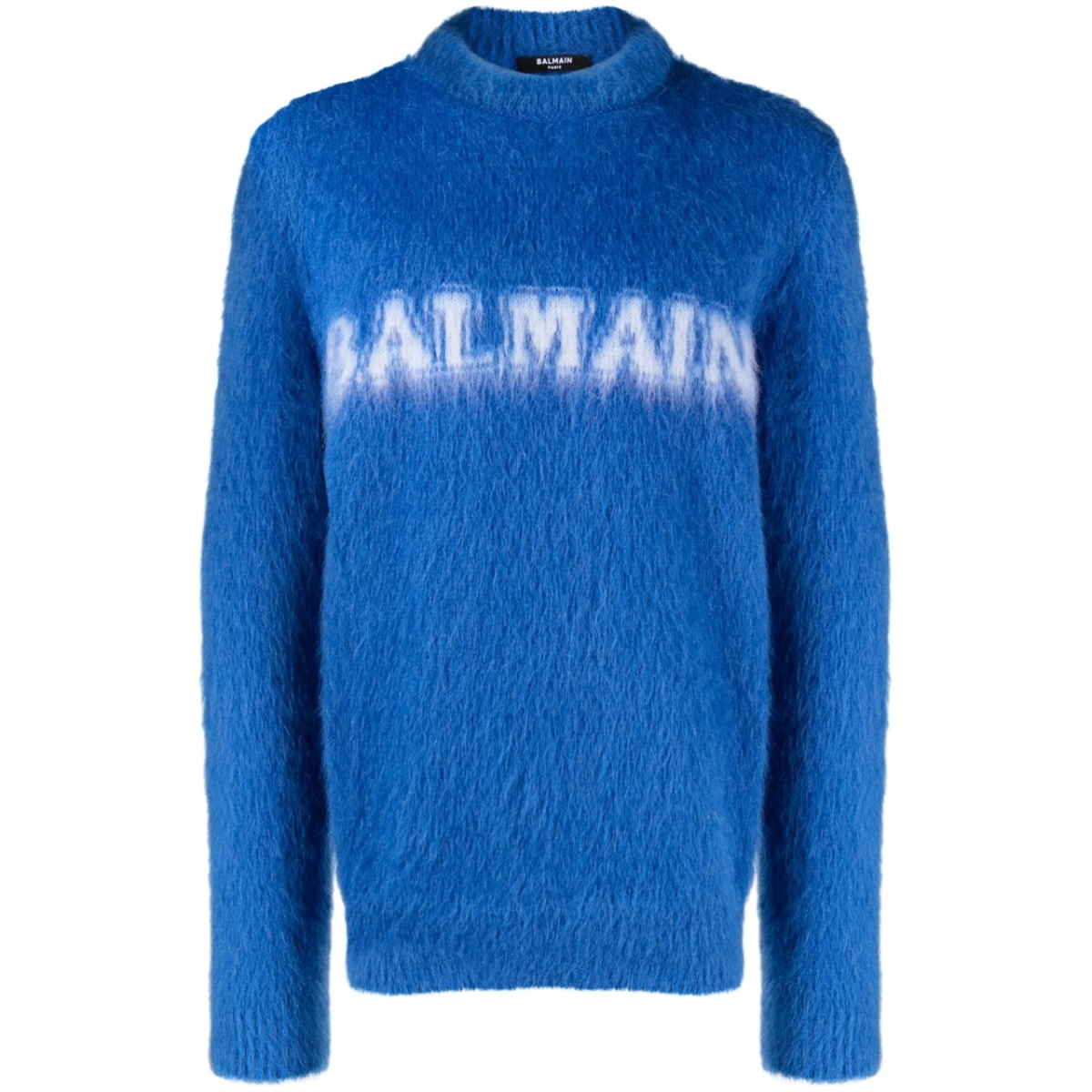 logo-print brushed-finish jumper