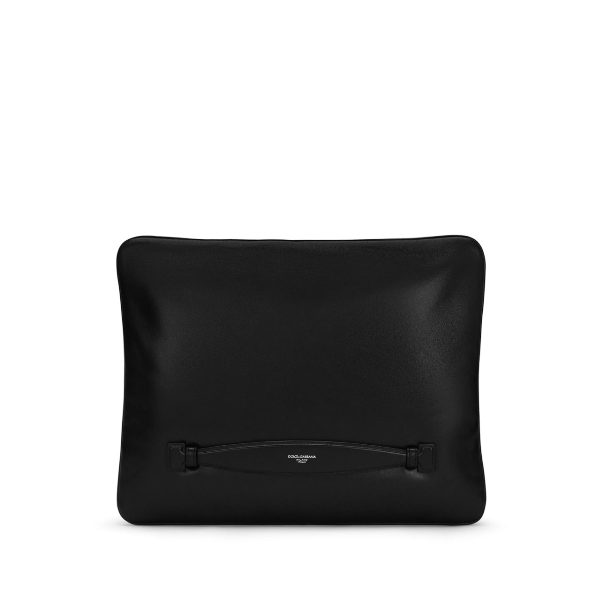 logo-print clutch bag