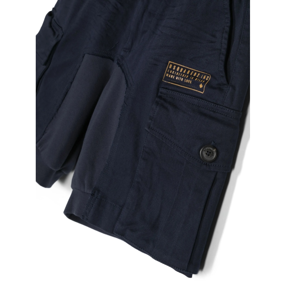 logo-print contrast-panel cargo shorts - Img 3