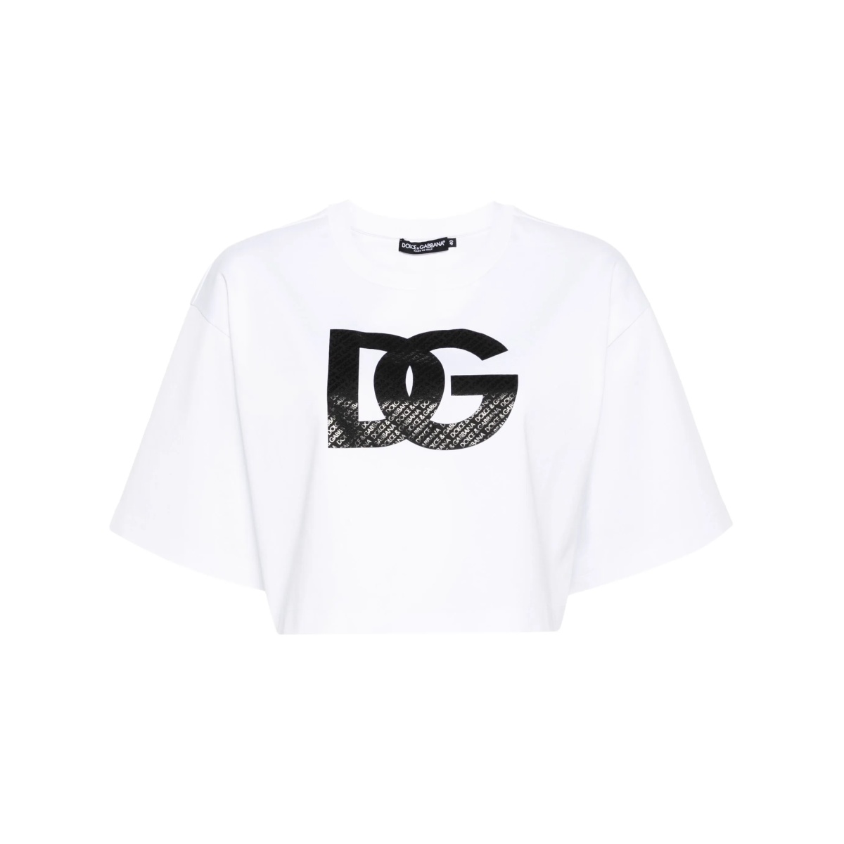 logo-print cropped T-shirt