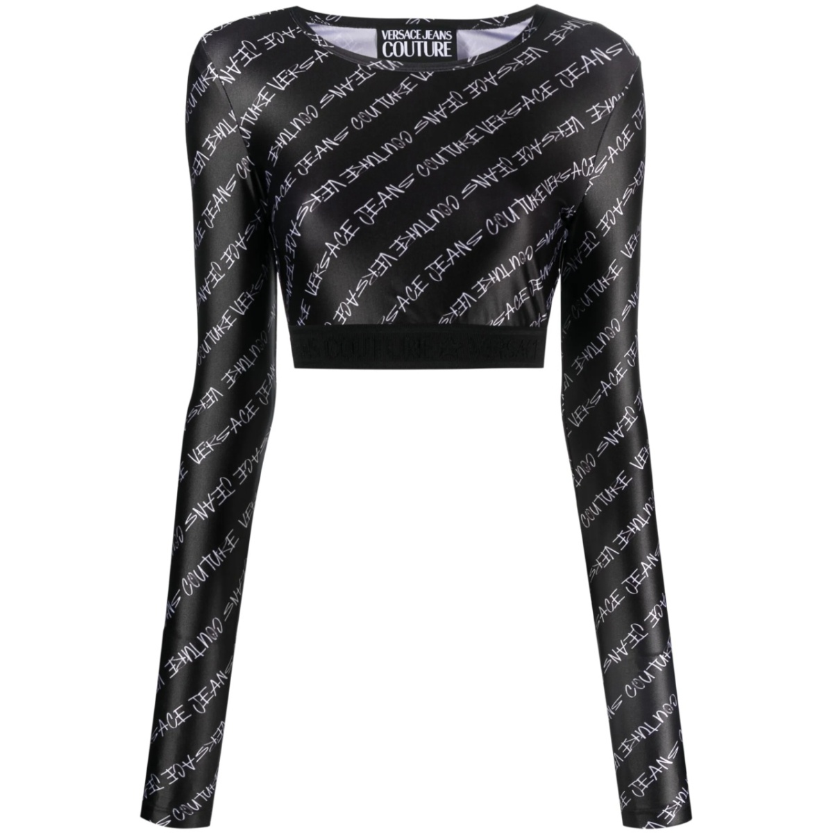 logo-print cropped top