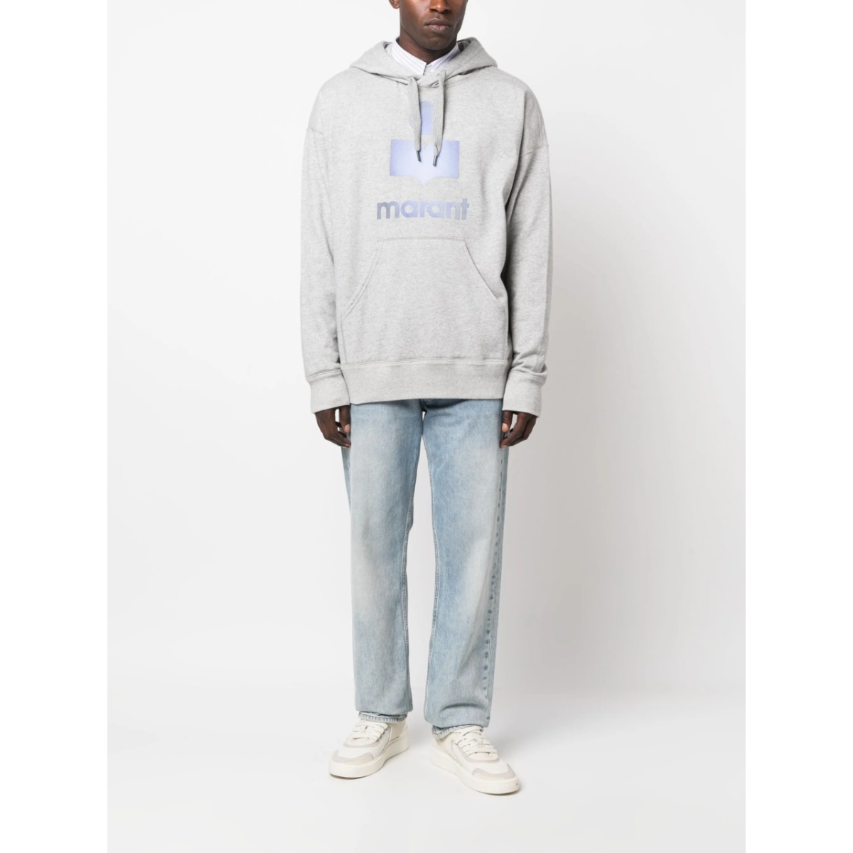 logo-print drawstring hoodie - Img 2
