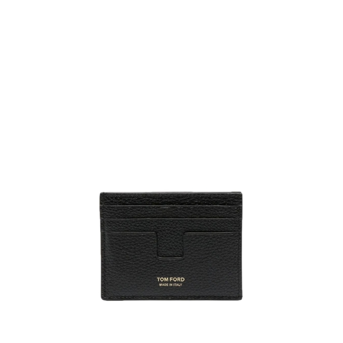 logo-print grained-leather cardholder