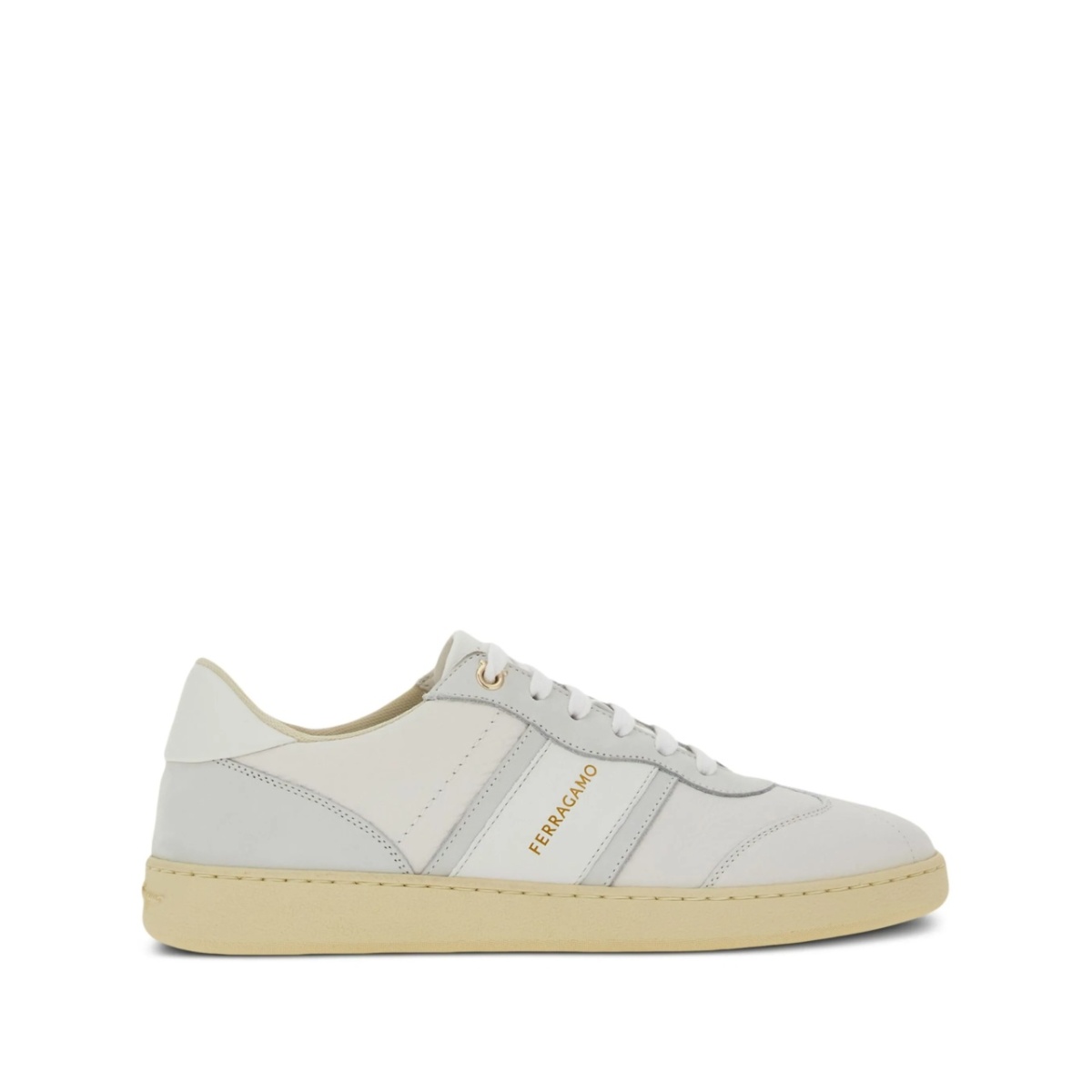 logo-print lace-up leather sneakers