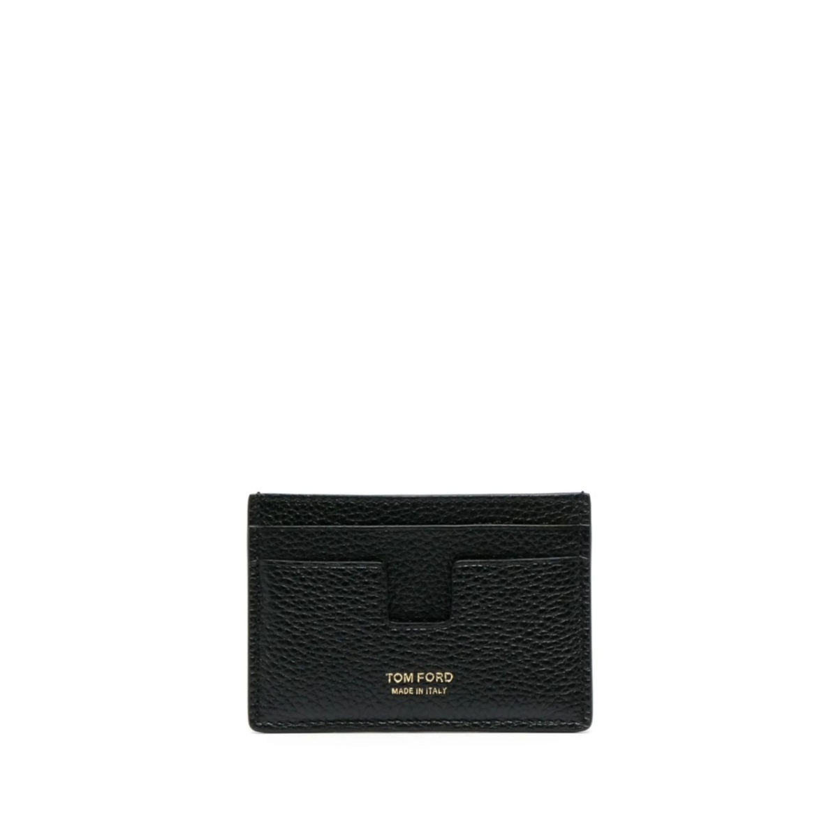 logo-print leather cardholder