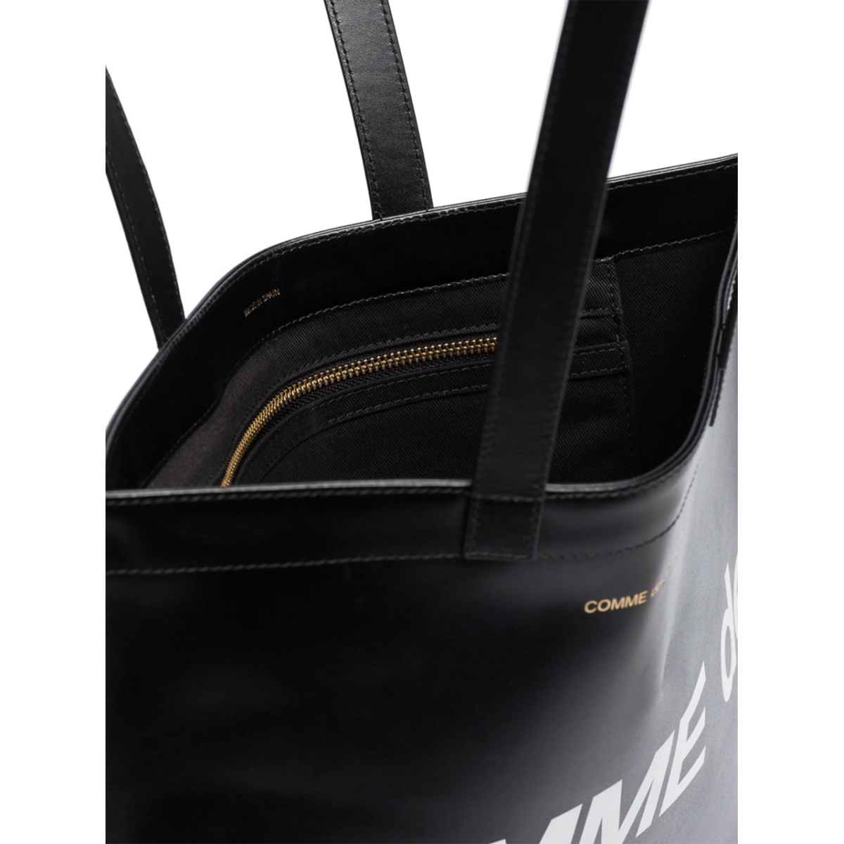 logo-print leather tote bag - Img 5