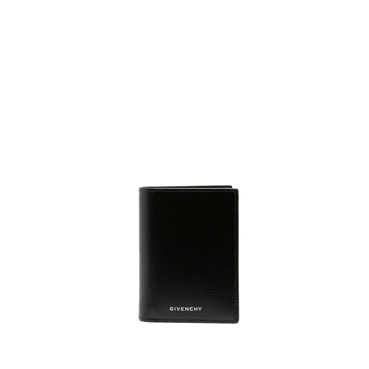 logo-print leather wallet