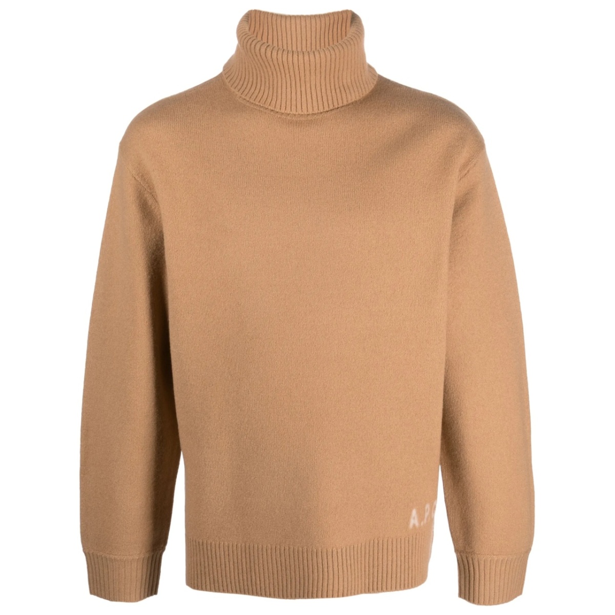 logo-print wool jumper