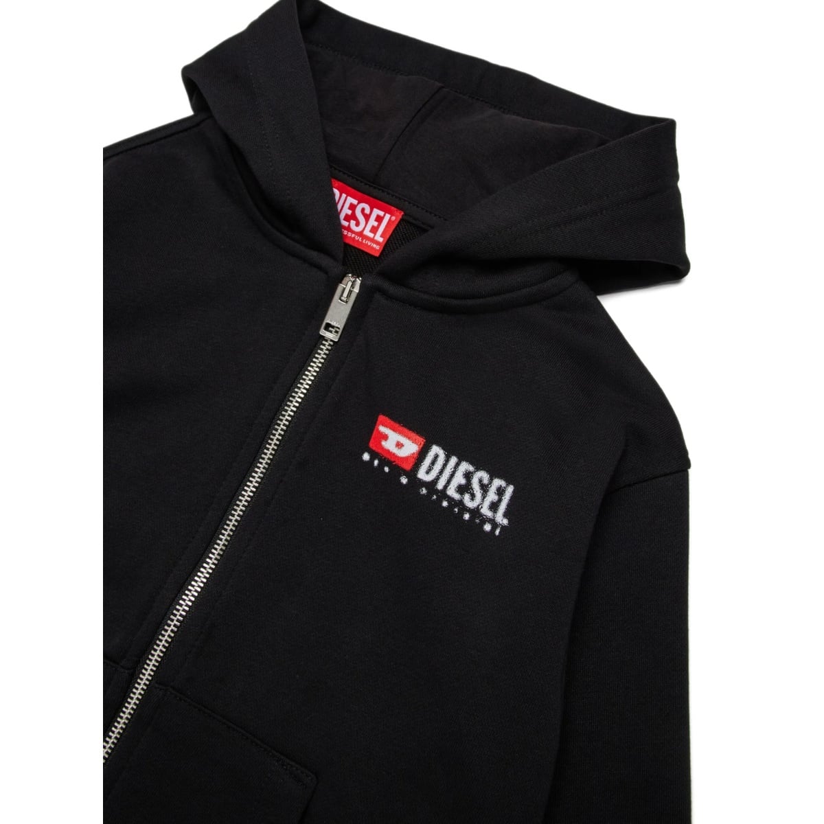 logo-print zip-up hoodie - Img 3
