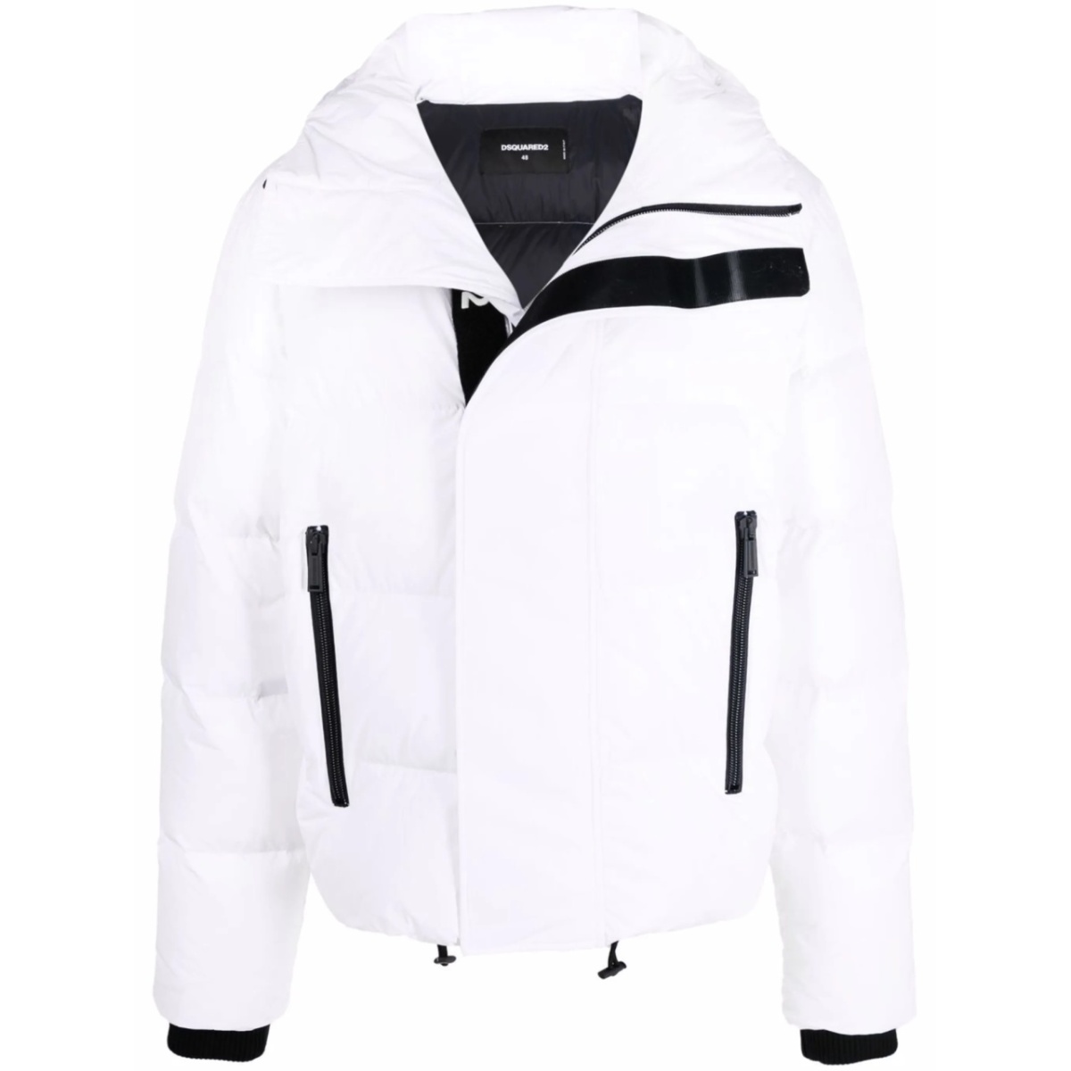 logo-strap padded jacket