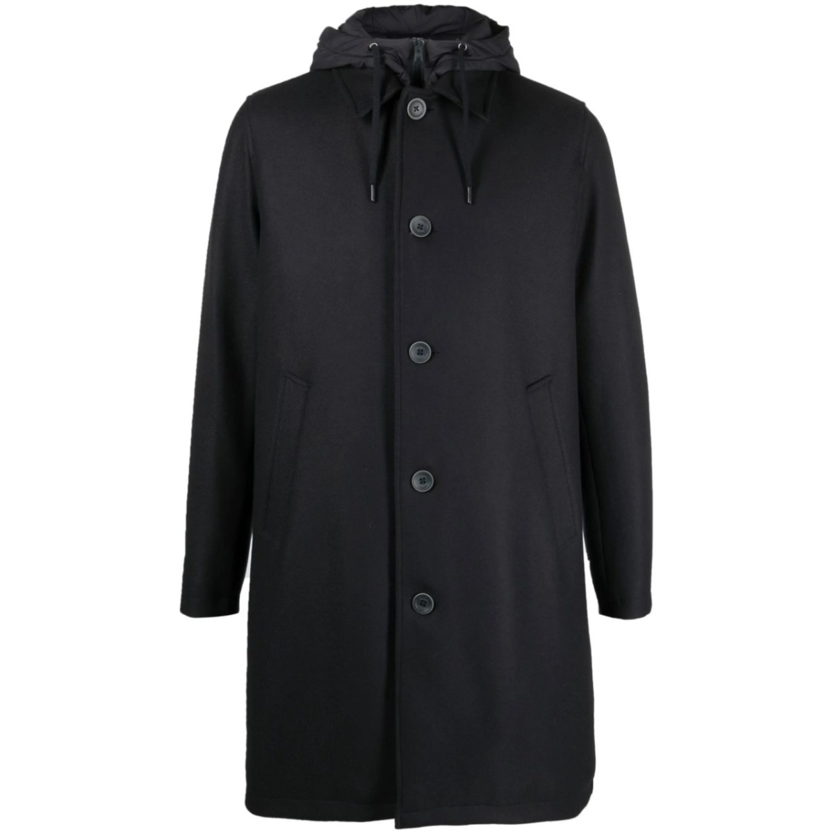 long-sleeve button-up coat