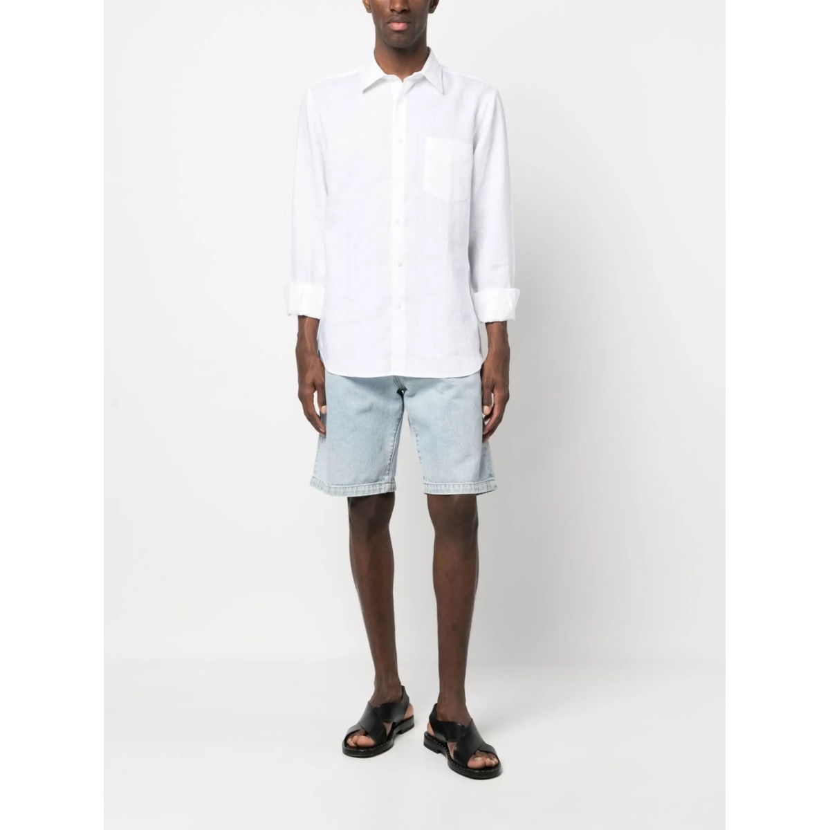 long-sleeve linen shirt - Img 2
