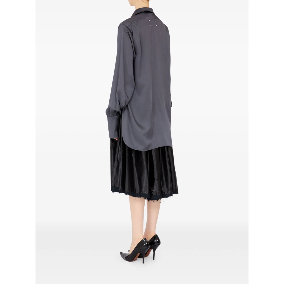 long-sleeved satin shirt - Img 4
