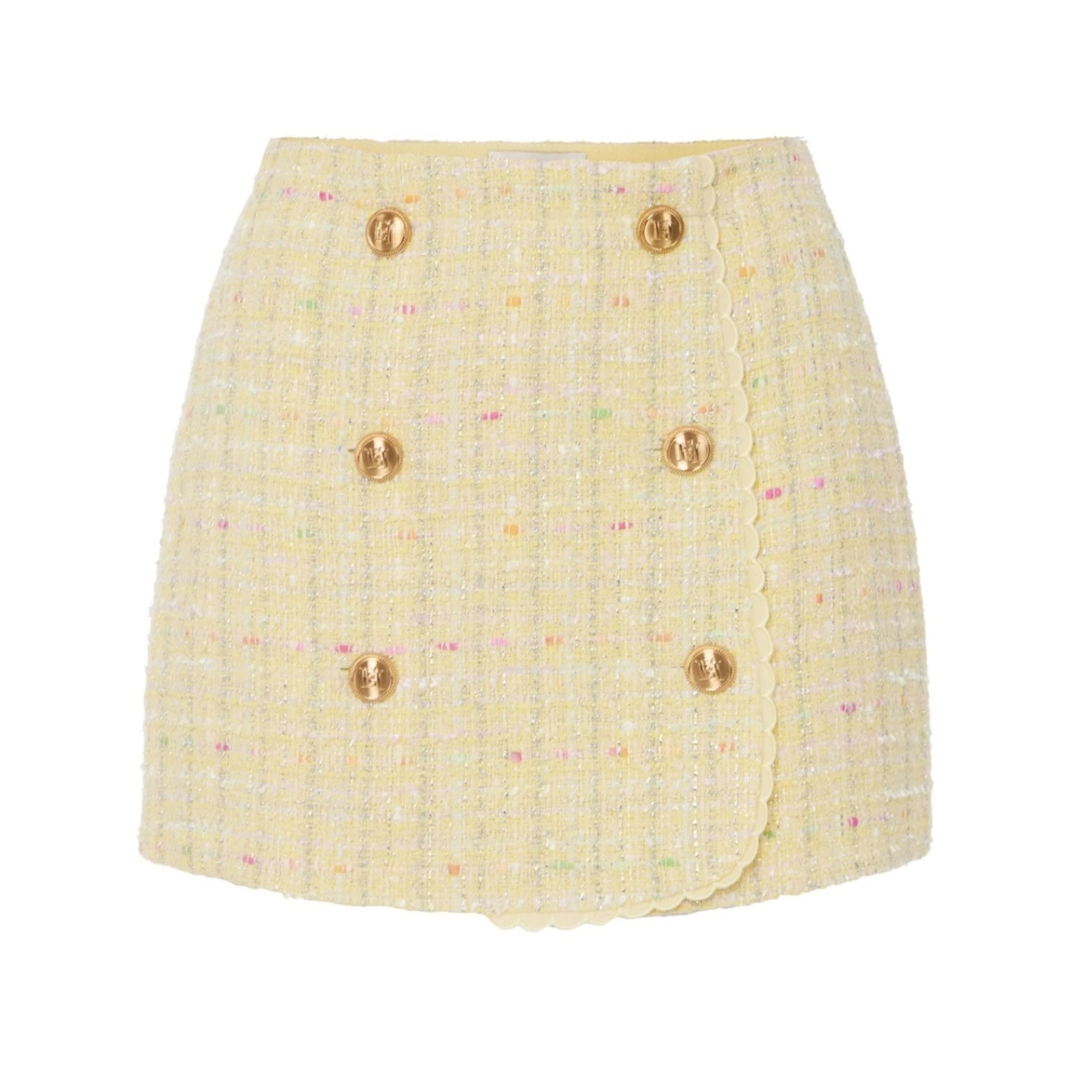 lurex bouclé mini skirt