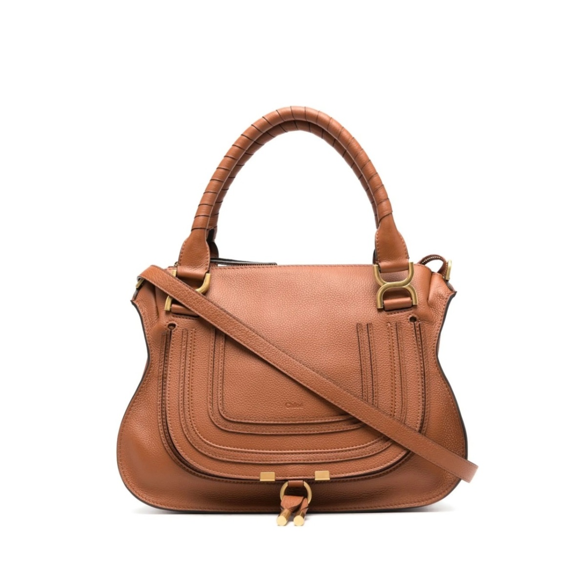 Marcie grained-leather tote bag