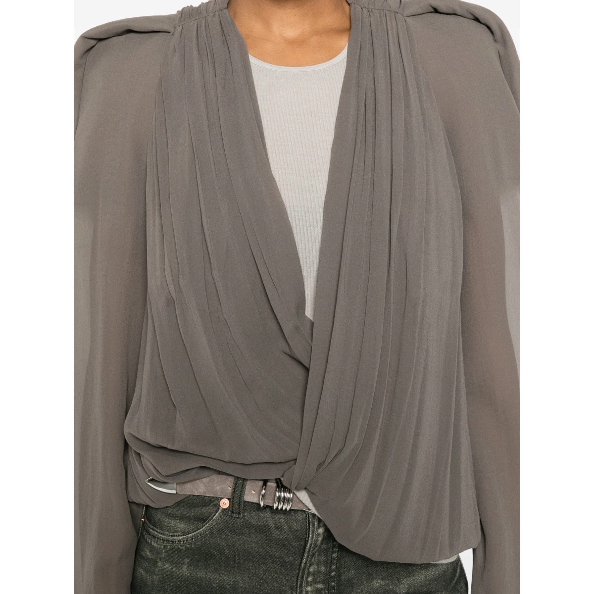 Maria pleated crossover jacket - Img 5