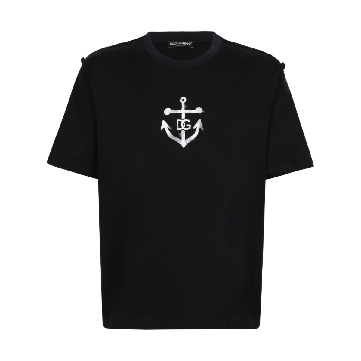 Marina-print cotton T-shirt