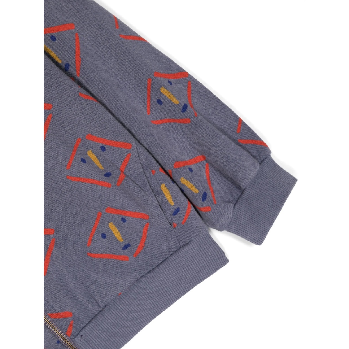 Masks-print zipped hoodie - Img 3