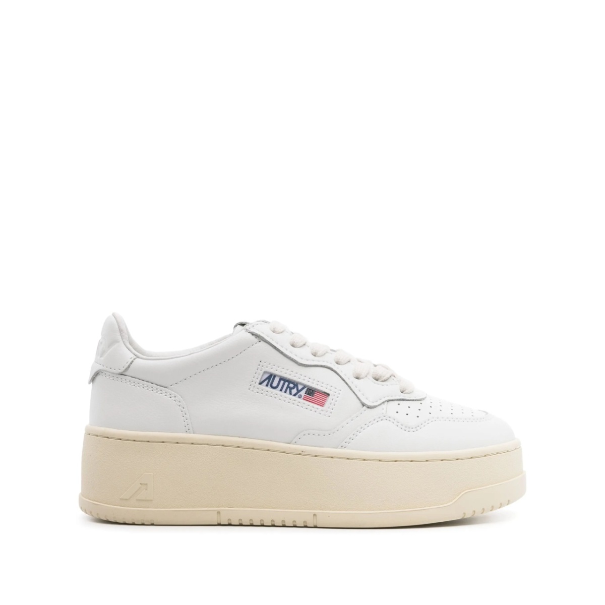 Medalist platform leather sneakers
