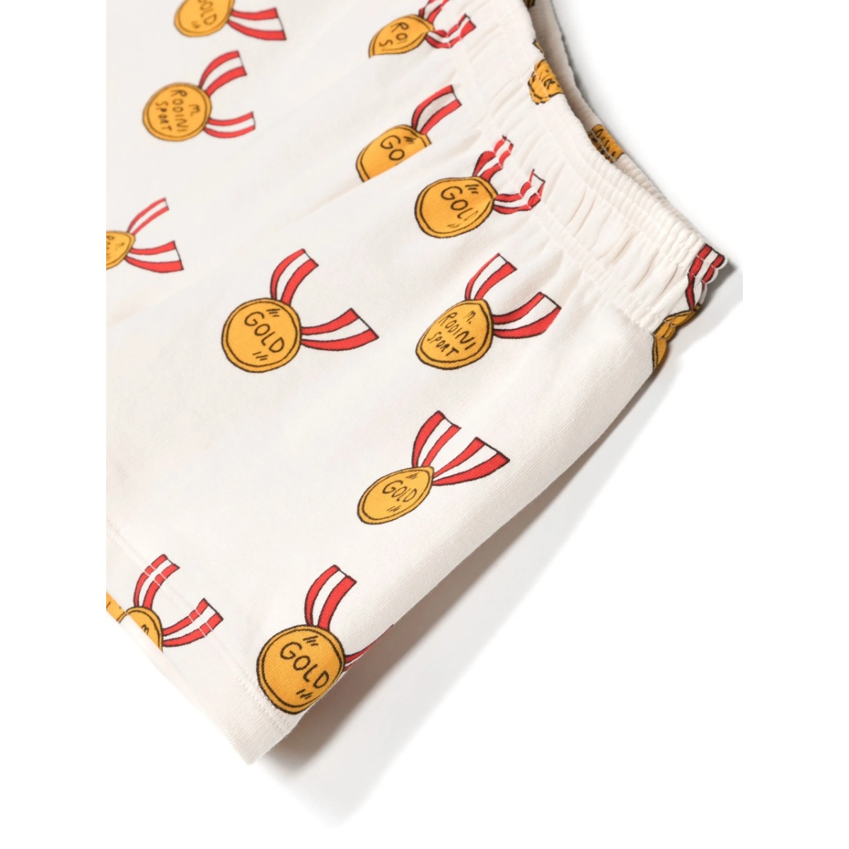 medals-print cotton track shorts - Img 3