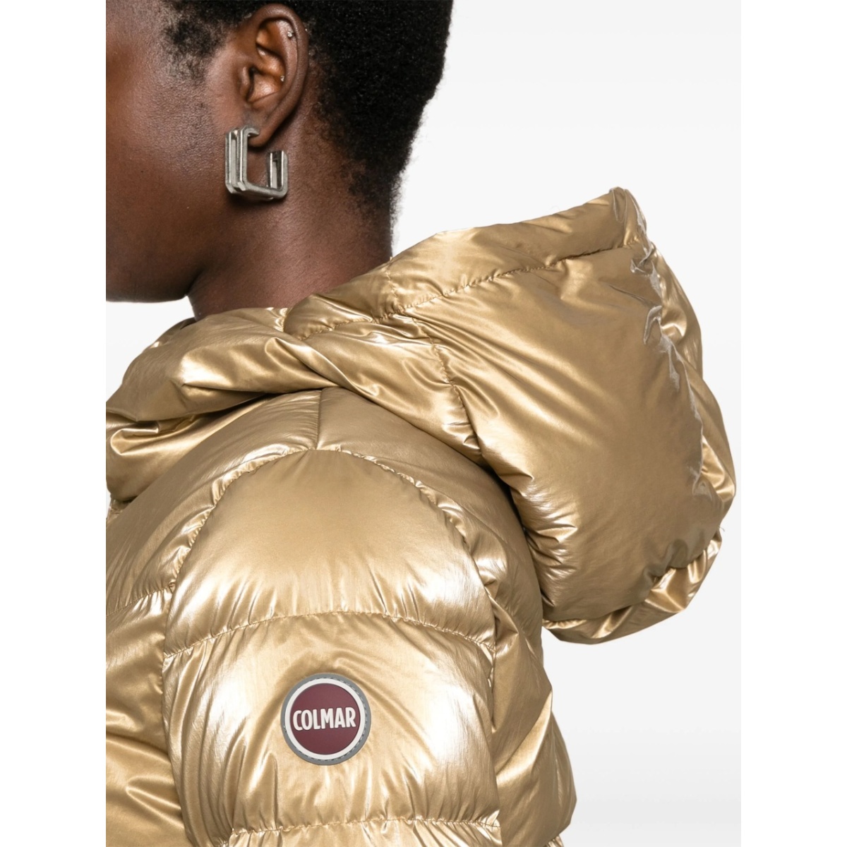 metallic-effect down jacket - Img 5