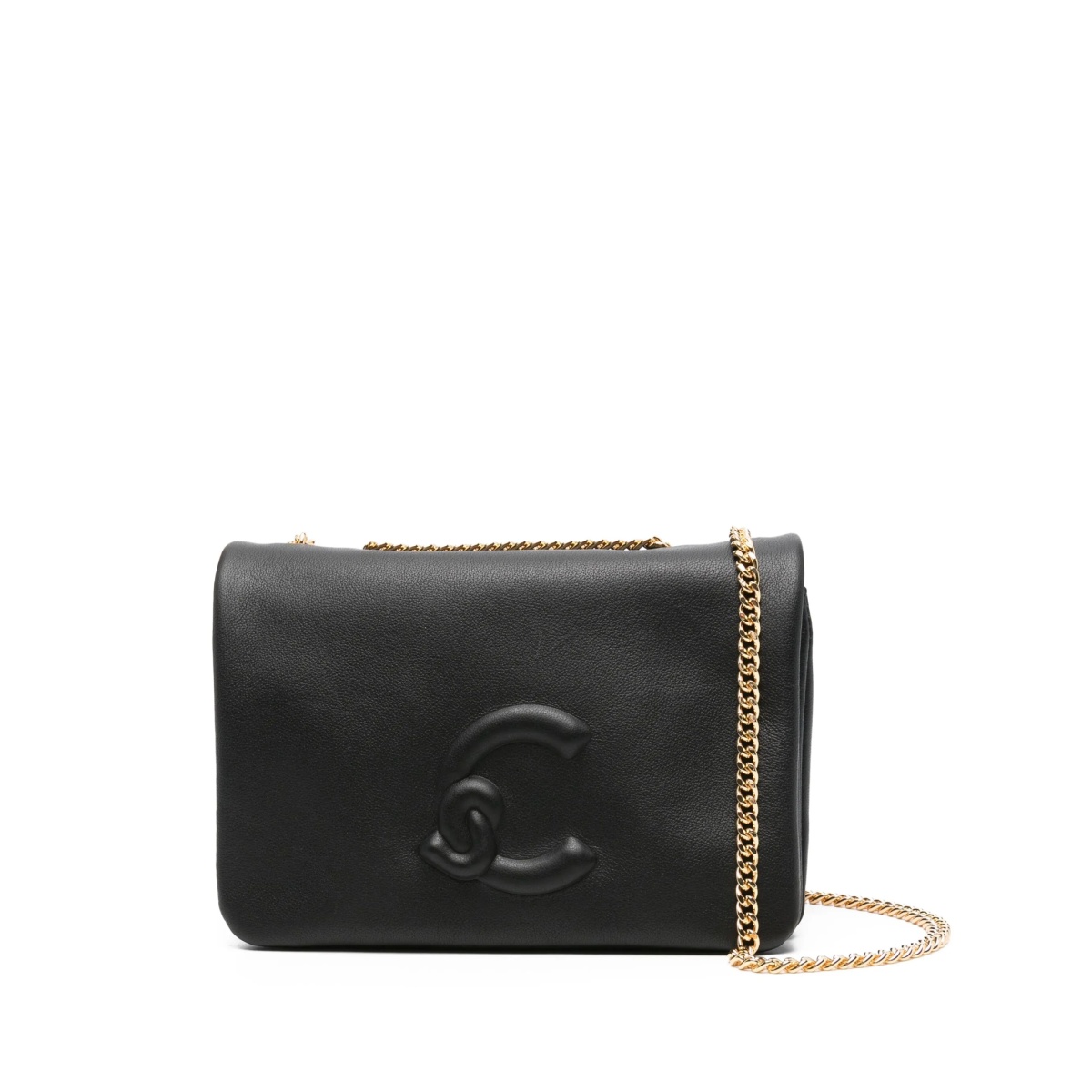 mini embossed-logo chain shoulder bag