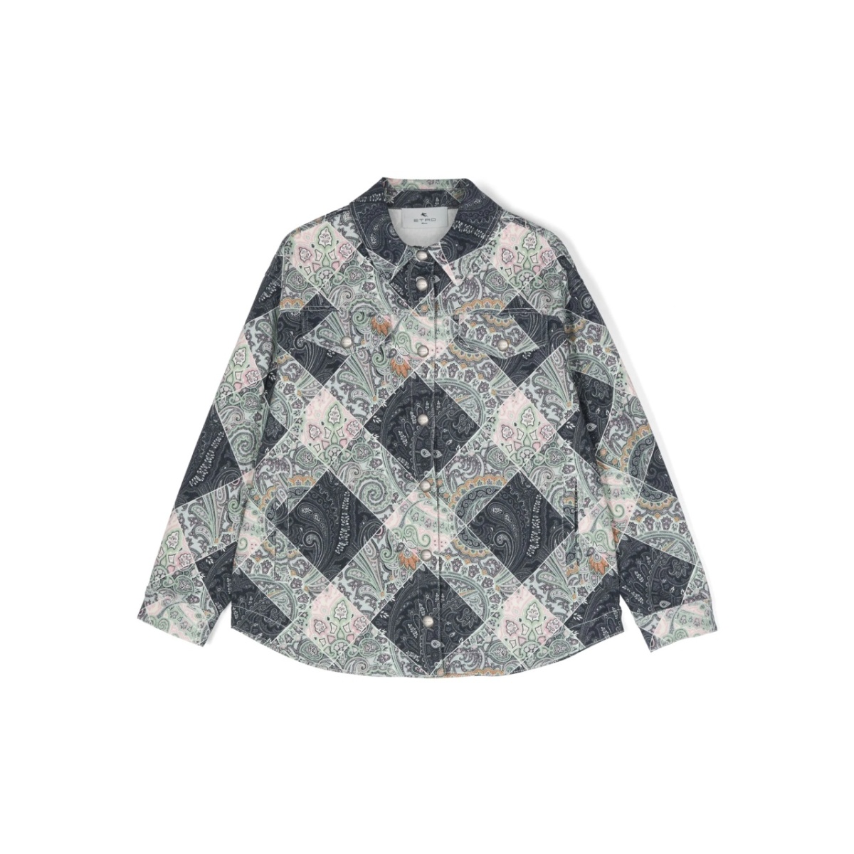 mix-print jacket