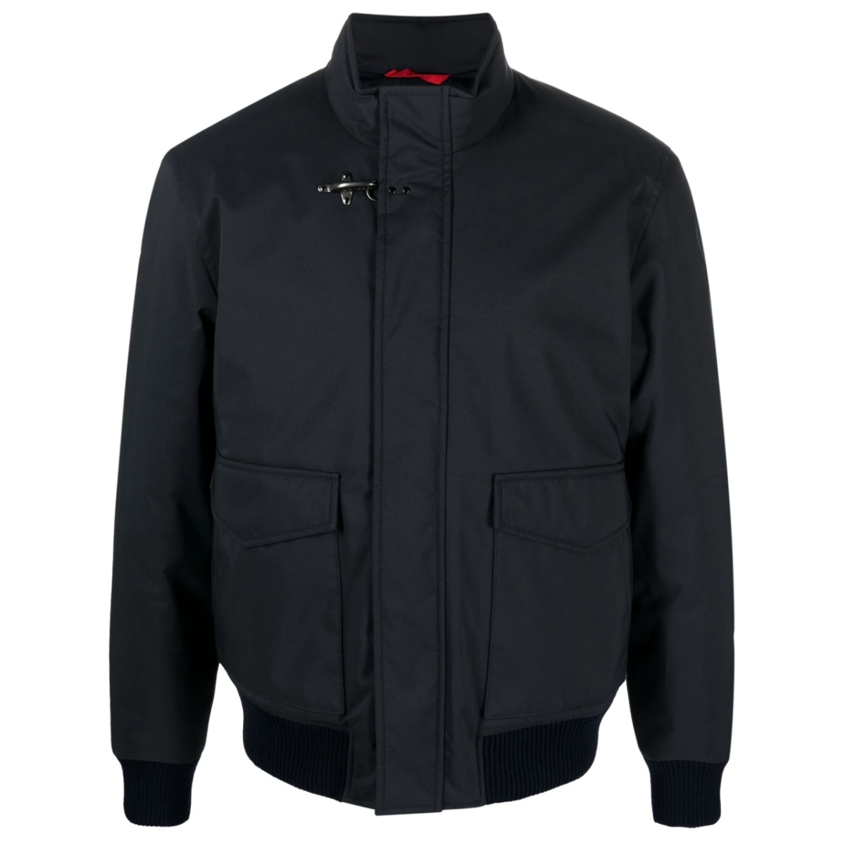 mock-neck zip-up bomber jacket