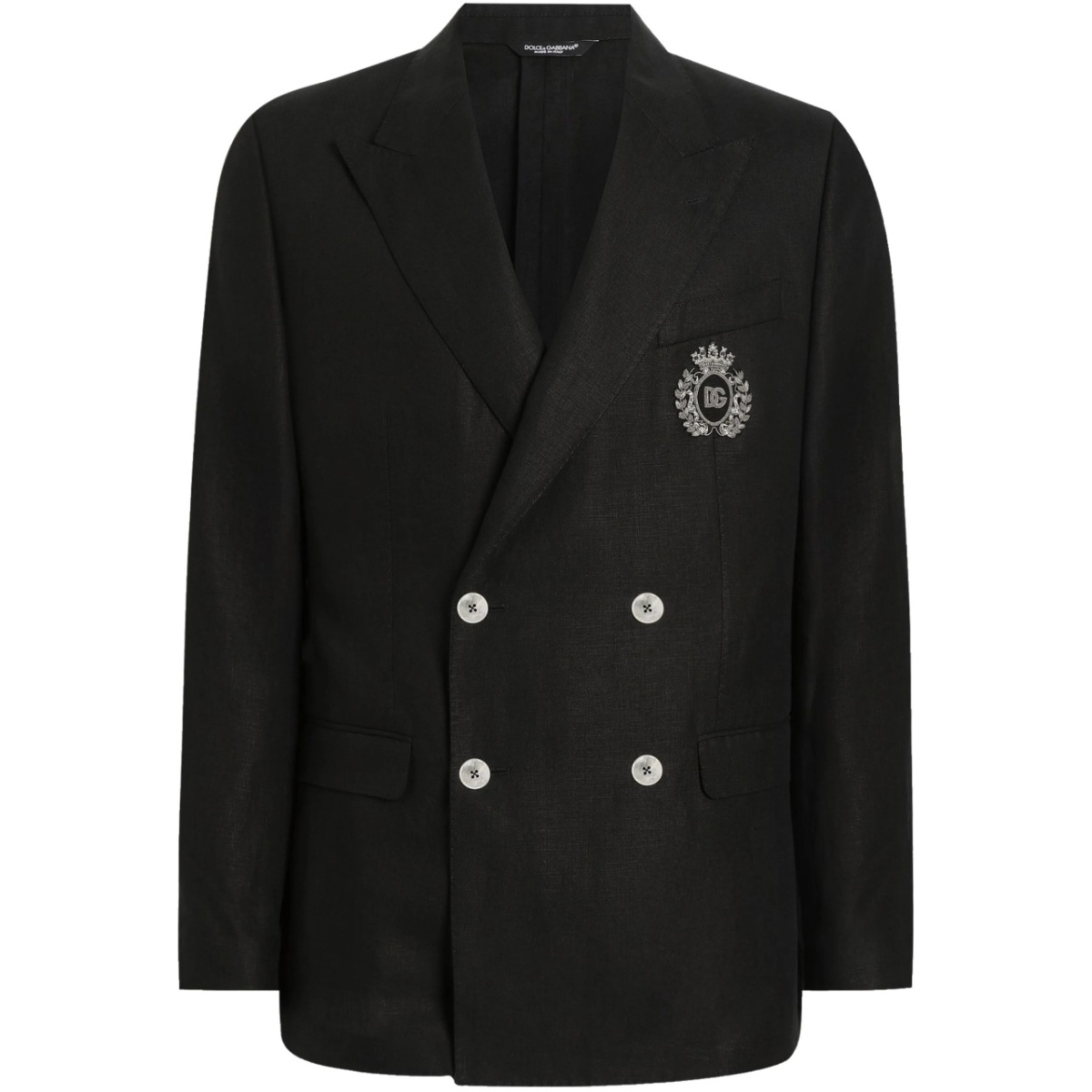 monogram-badge blazer