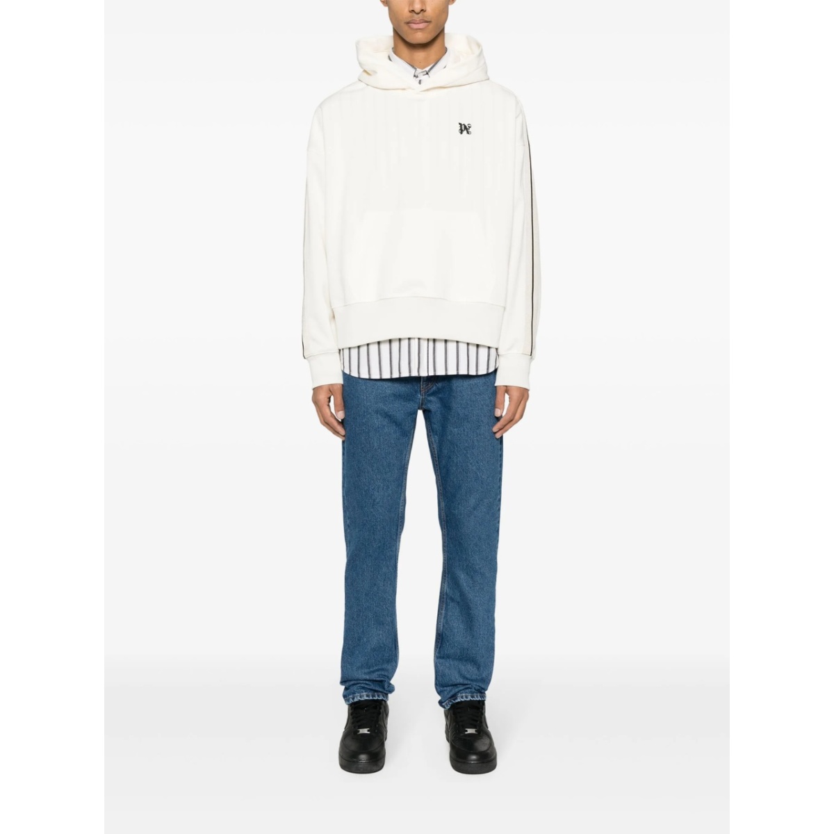 monogram-embroidered straight-leg jeans - Img 2
