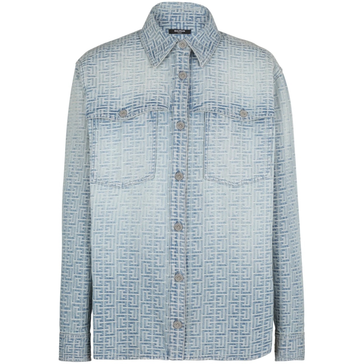 monogram-jacquard cotton shirt