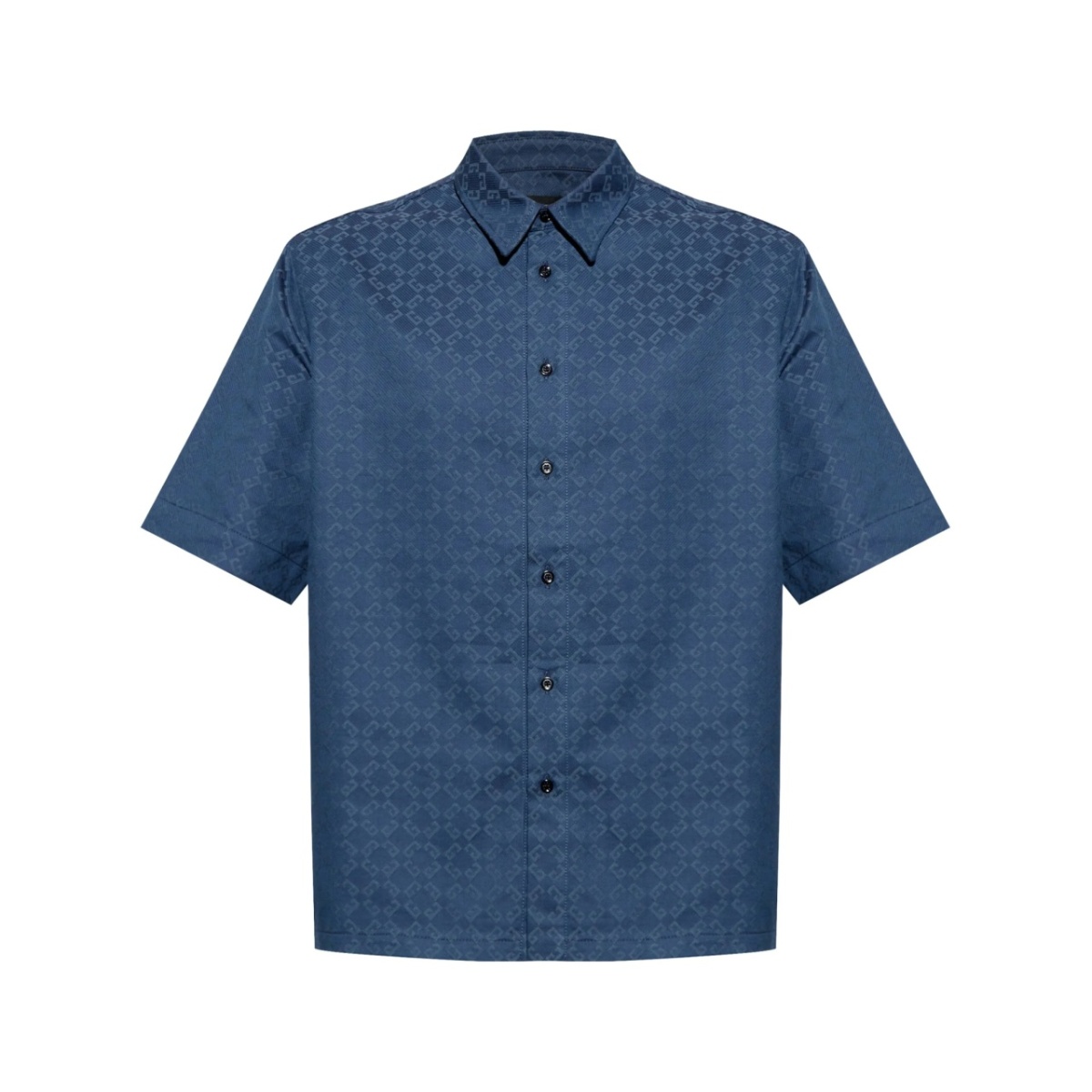 monogram-pattern shirt