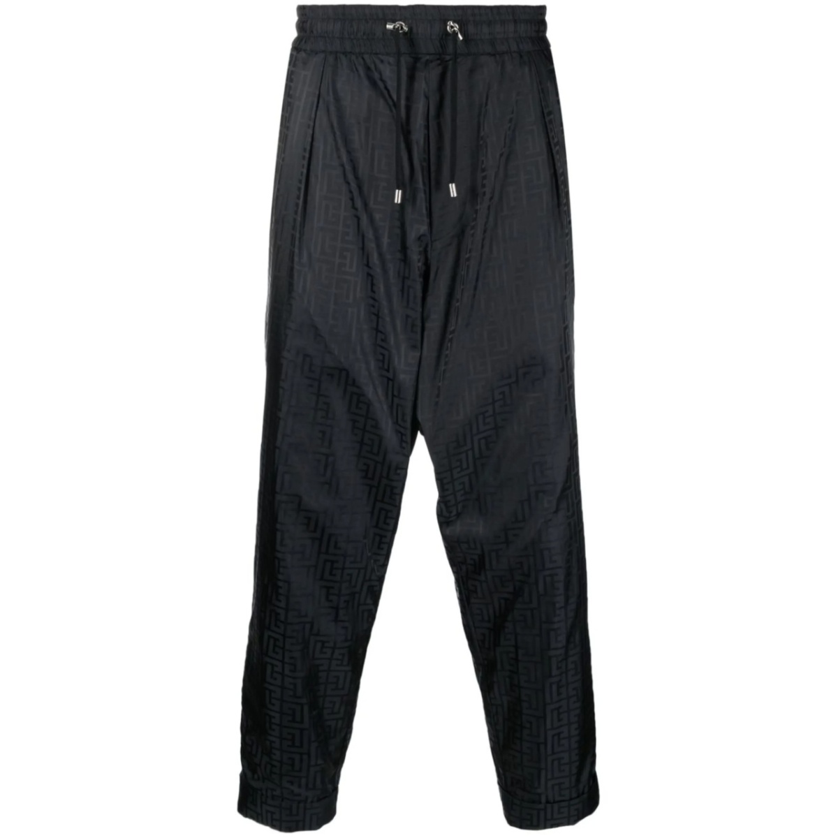 monogram-print tapered trousers