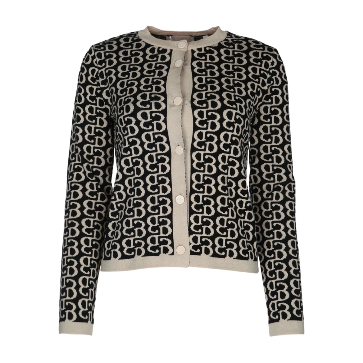 monogrammed button-up cardigan