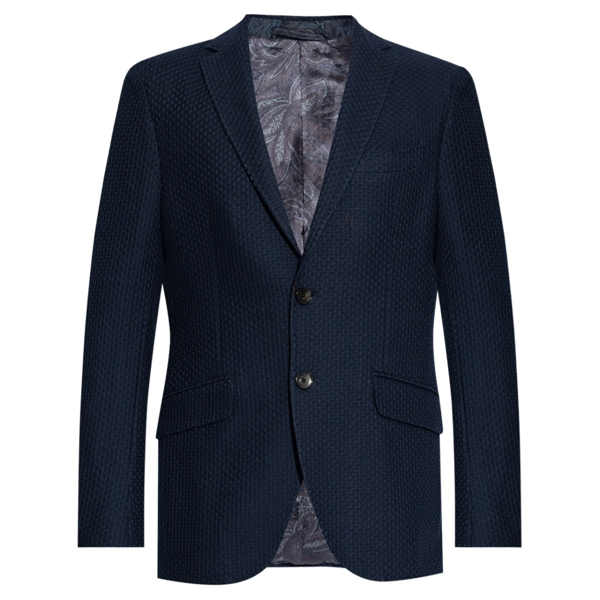 notched-lapel single-breasted blazer