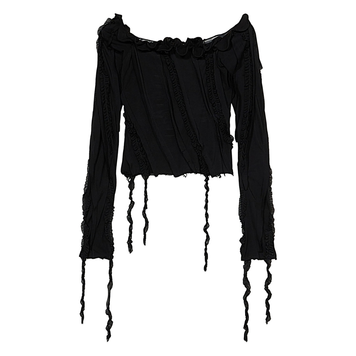 off-shoulder ruffled top