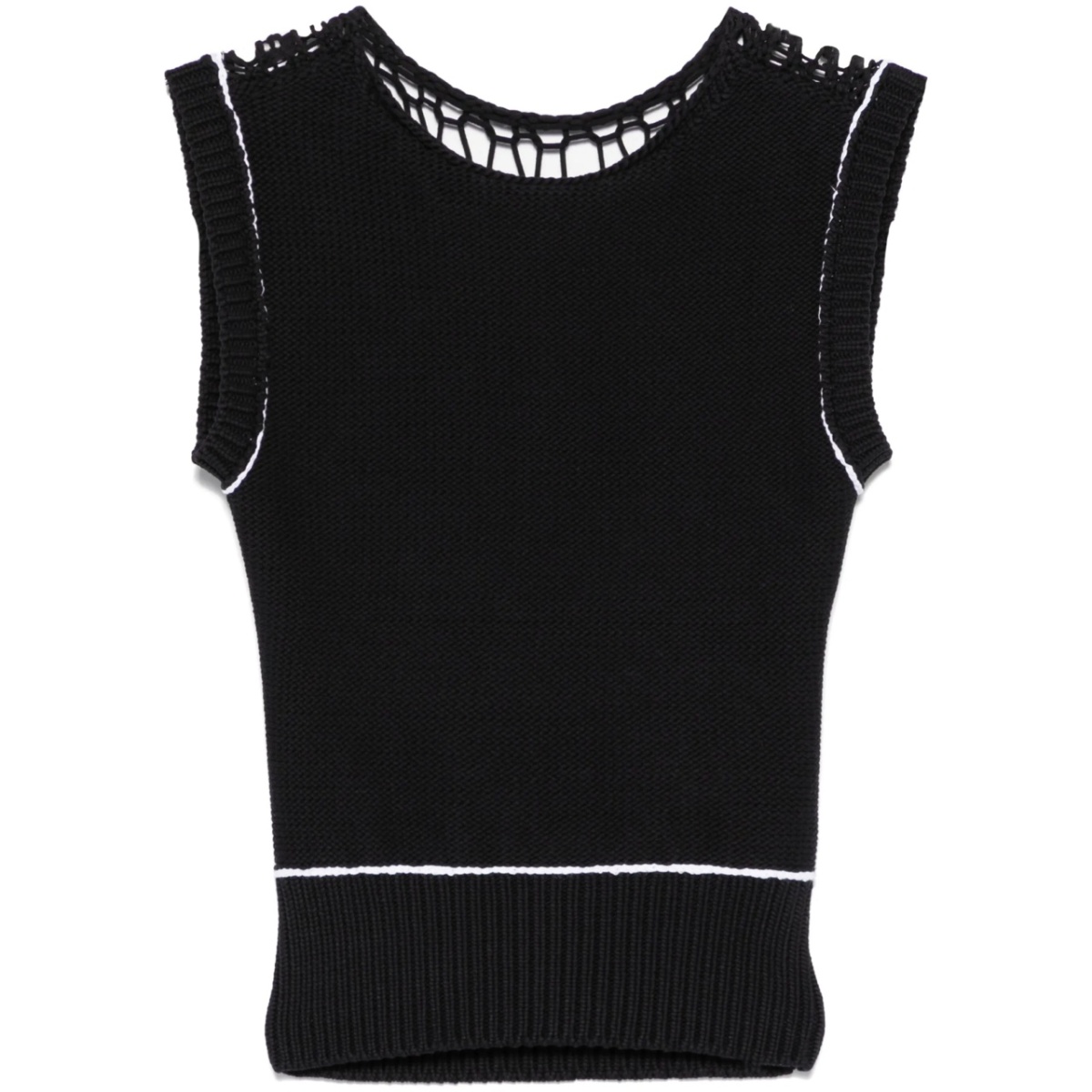 open-knit vest