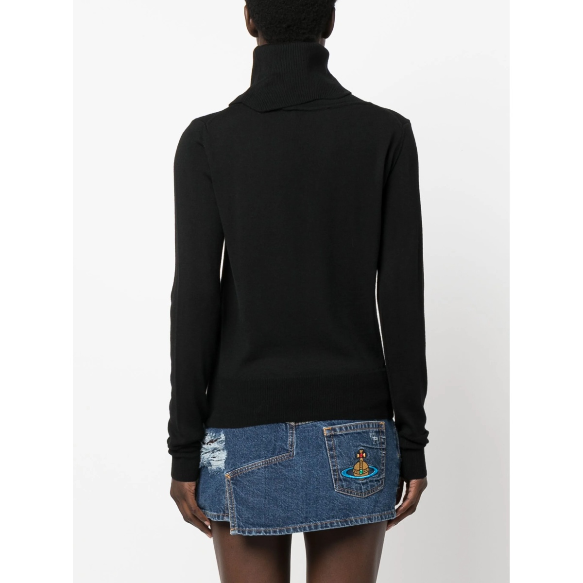Orb-embroidered roll neck jumper - Img 4