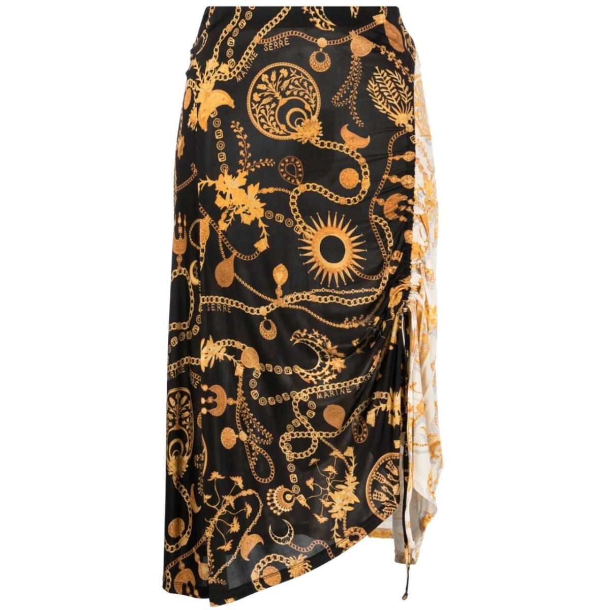 Ornament Moon-print midi skirt