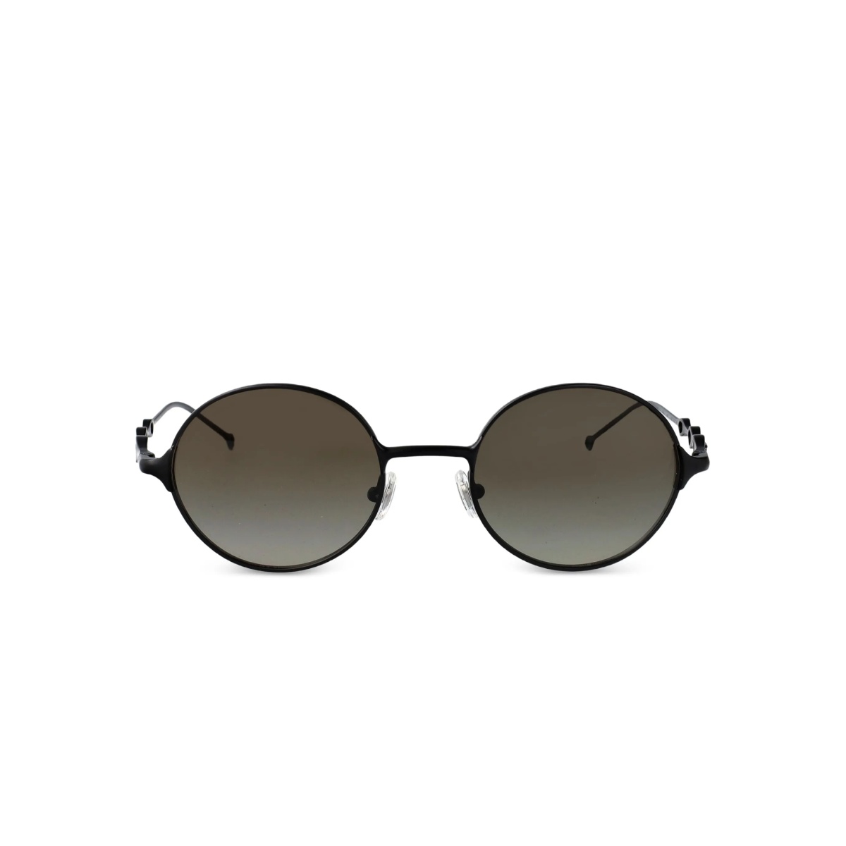 oval-frame metal sunglasses