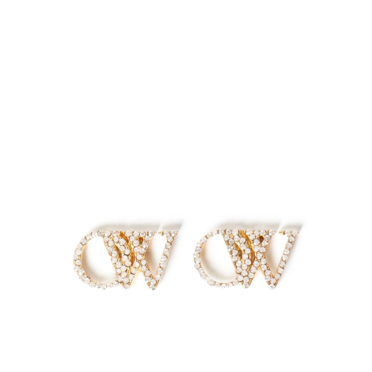 OW crystal stud earrings