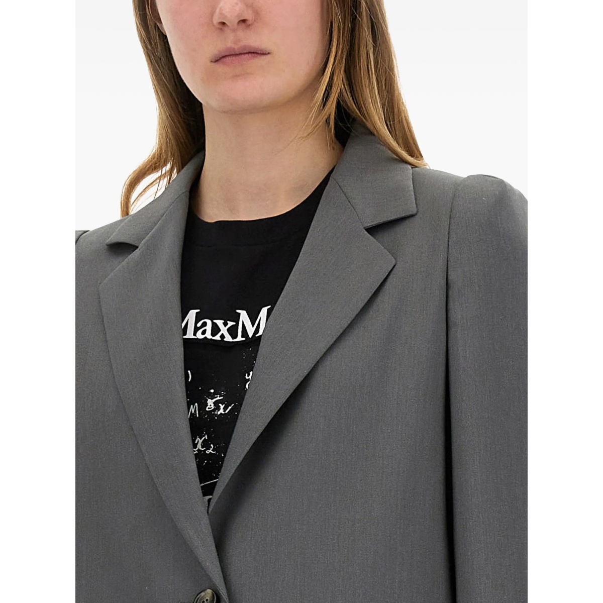 padded-shoulder blazer - Img 3