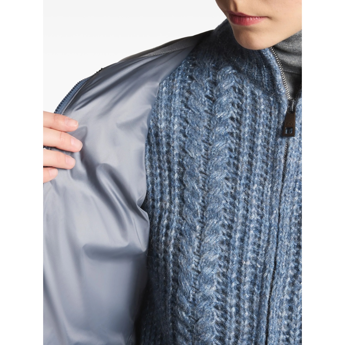 padded zip-up jacket - Img 5