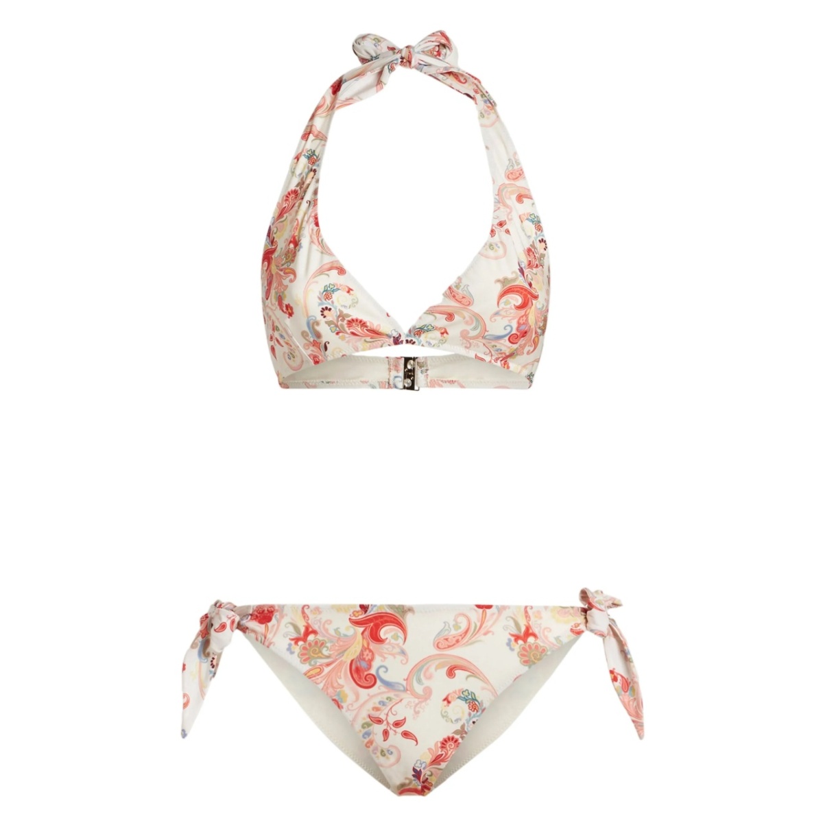 paisley-print halterneck bikini set