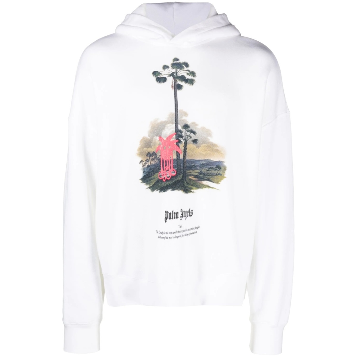 palm tree-print hoodie