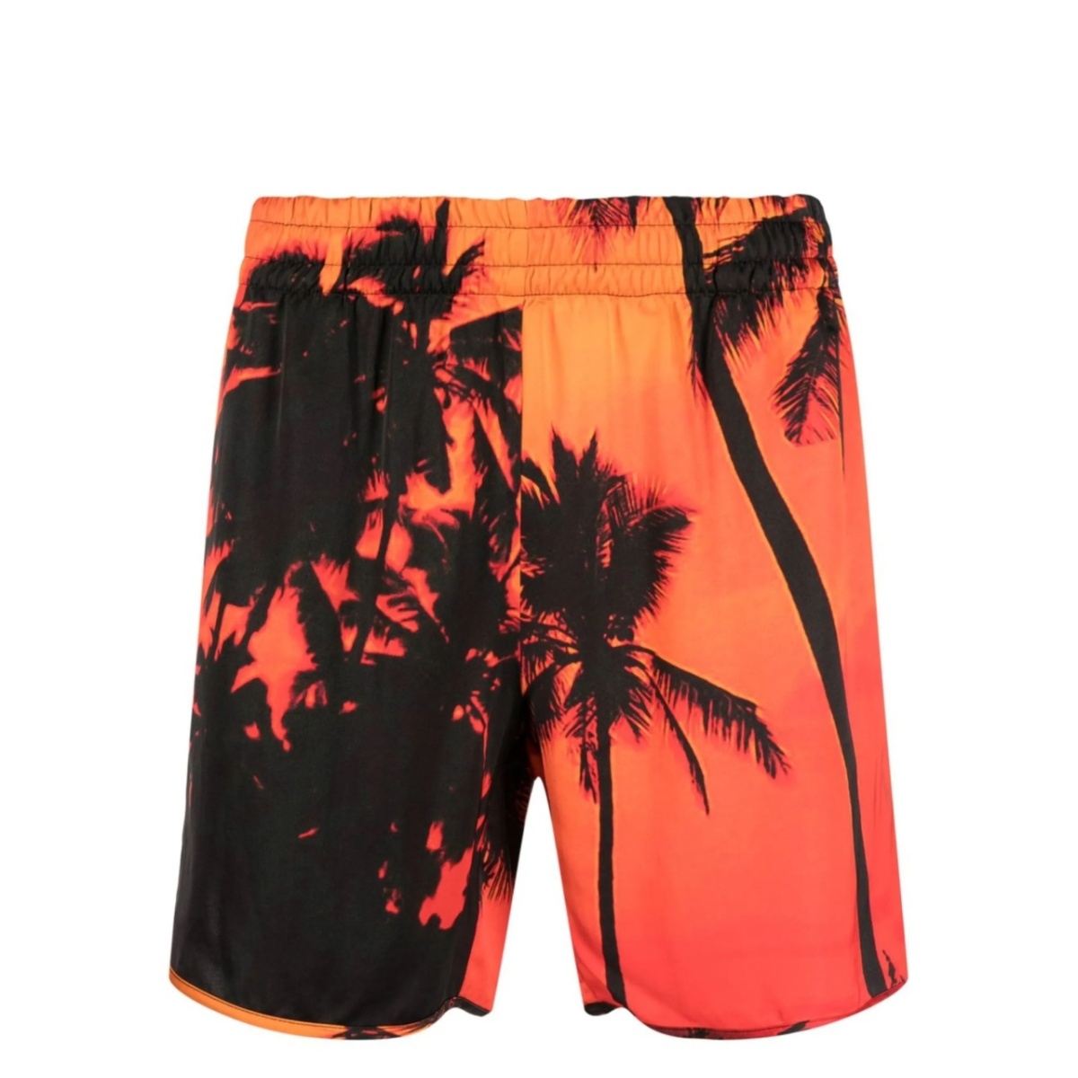 palm-tree print swim shorts
