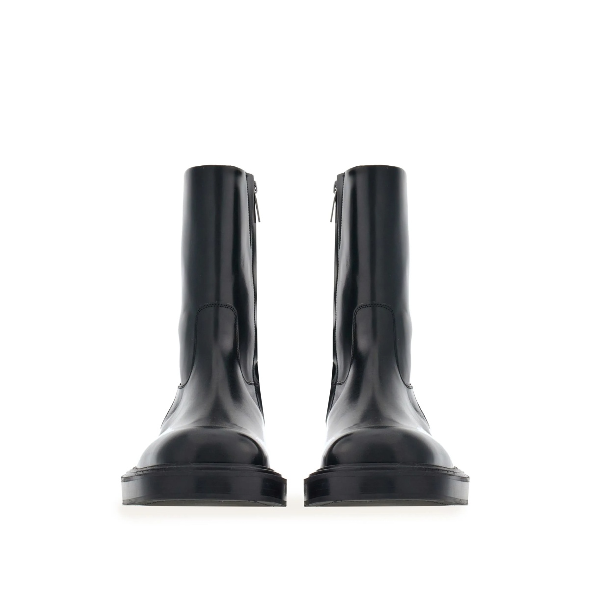 panelled patent-leather ankle boots - Img 4