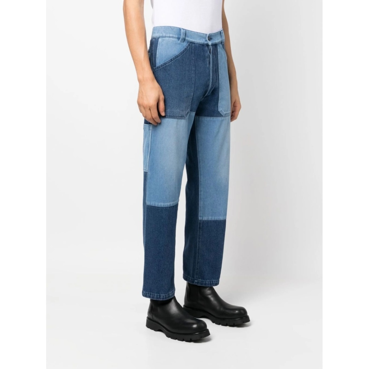 patchwork straight-leg jeans - Img 3